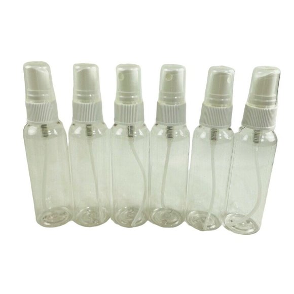 6pcs 100ml Clear Plastic Empty Spray Bottles  Refill Mist Pump Travel Reuse US u - Picture 1 of 1